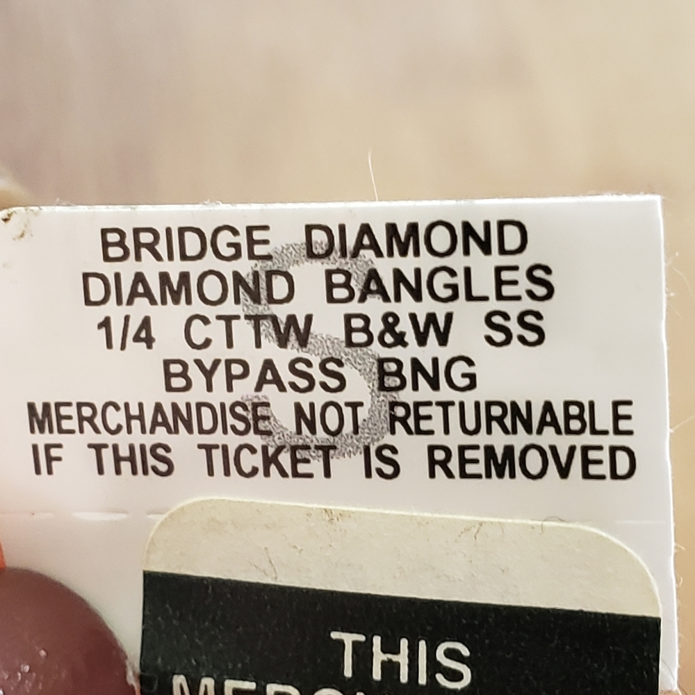 NWT Sterling Silver, Black and White Diamonds - Picture 4 of 4